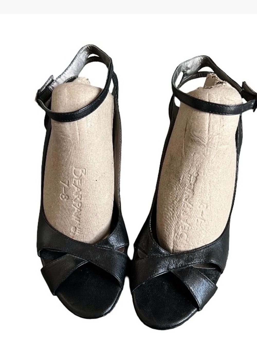 Carlos by Carlos Santana Sexy Black Leather Ankle Straps Heels Size 6!